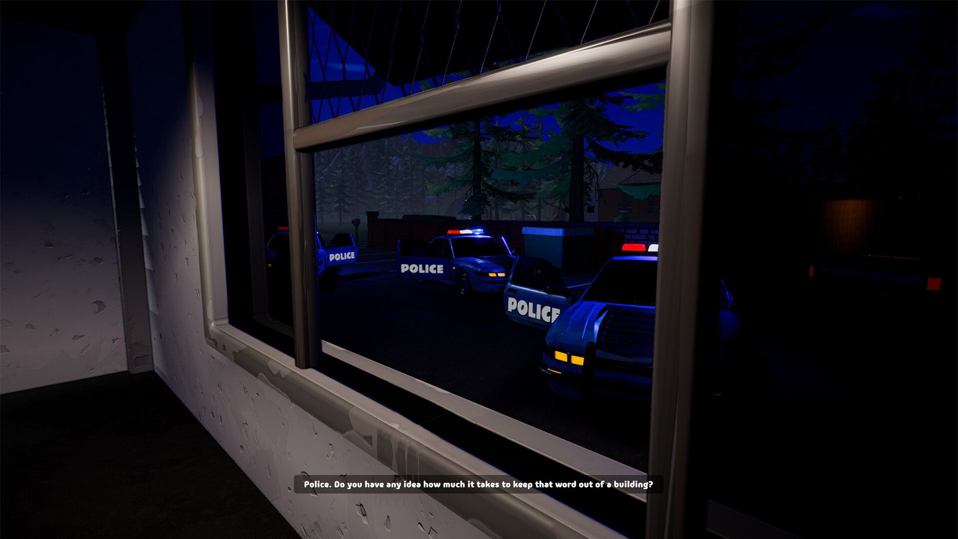 Official Steam screenshot: a police car at night